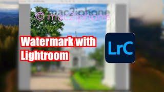 Add watermark in Adobe Lightroom Classic  How to