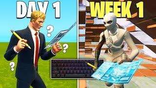 1 هفته پیشرفت صفحه کلید و ماوس Fortnite