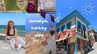 Antalya Turkey Vlog Old Town Boat Tour of Turkish Maldives Trying Turkish Food Beach Day