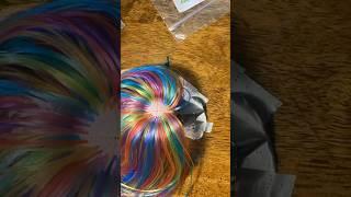 Time Lapse Rainbow Barbie Hair Reroot #barbie #timelapse #ooak #custom #rainbow