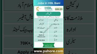 Cash Officer Jobs in Habib bank Islamabad #jobsinpakistan #jobsinislamabad #bankjobs