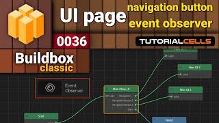 0036. create UI pages event observer navigation button in buildbox 2