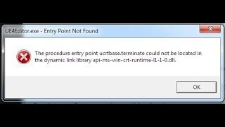 حل مشكلة the procedure entry point api-ms-win-crt-runtime-l1-1-0