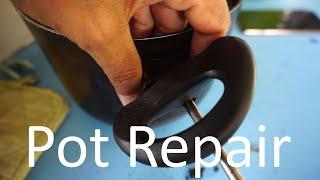 How to repair the loose handle of a metal cooking pot