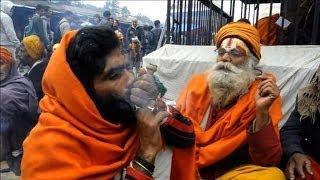 Holy men on a high for Hindu festival in Nepal