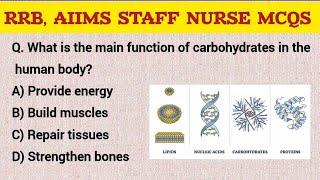 RRB AIIMS STAFF NURSE MCQS #rrbnursingofficerexam #aiimsnorcetmcq