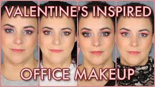 VALENTINES INSPIRED WORK MAKEUP  what I wore to the office