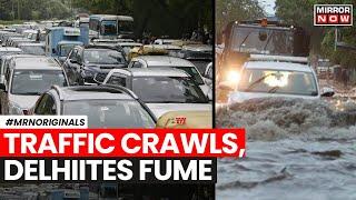 Delhi Traffic  Waterlogging Leads To Hours-Long Traffic  Whats The Situation?  English News