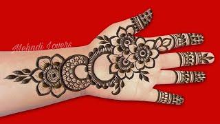 simple mehndi design front hand  mehndi ka design front hand arabic  cone design  mehandi design