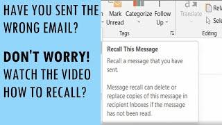 How to Recall or replace an email message that you sent  Outlook