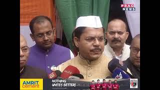 President of Congress Assam Unit Bhupen Bora recites about government