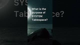 What is the  purpose of  SYSTEM  Tablespace?