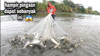 Jala Ikan Belanak Di Muara Sekali Tebar Babon Semua  Best Net Fishing