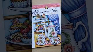 Afternoon Tea Coloring Book by Teresa Goodridge for Creative Haven #coloringforanxiety #art #tea
