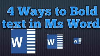 How to Bold text in Microsoft Word