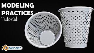 Blender Tutorial - Modeling Practice  Dust Bin - 03