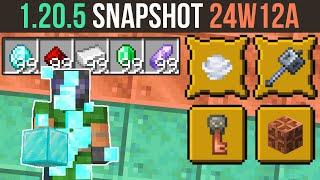Minecraft 1.20.5 Snapshot 24W12A  Custom Stack Size & Trial Chamber Map