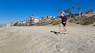 11yo Sammy doing flips at Carlsbad Beach. December 19 20222