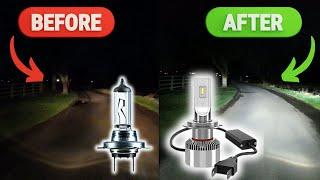 Upgrade to H7 LED Headlight bulbs…NOW How to Install Test & Review