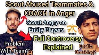 Scout Angry on Teammates & Fnatic Coach Aurum  Scout & Cetlz Controversy Scout Frustrated with Team