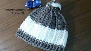 كروشيه ايس كاب  طاقيه  قبعه لجميع المقاسات  _ Easy Crochet Hat