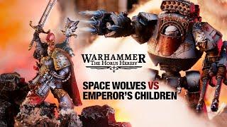 New Horus Heresy Space Wolves vs Emperors Children. We give the new core rules a try