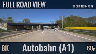 Autobahn A1 Germany Bad Oldesloe - Reinfeld - Lübeck - Bad Schwartau - 8K 4320p60p