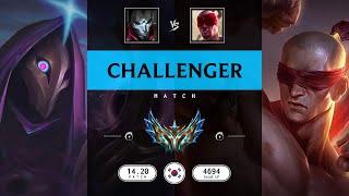 Challenger Match Super Jhin vs Super Lee Sin - KR server Patch 14.20