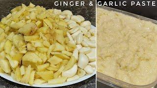 How To Make Ginger & Garlic Paste At Home  Ginger Garlic Paste For Storage 4 Months #shorts