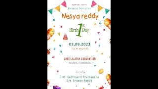 NESYA REDDY 1ST BIRTHDAY CELEBRATIONS