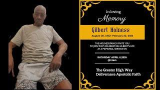 Funeral Service for the late Gilbert Holness