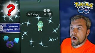 I took *THIS* many checks to get Shiny Fomantis in Pokémon GO