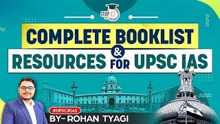 Complete Booklist & Resources for Prelims & Mains UPSC CSE toppers choice  IAS Exam 2024  StudyIQ