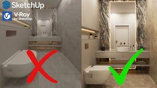 Avoid These Mistakes  Camera Settings For Tiny Rooms  V-Ray for SketchUp Tutorial