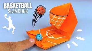 Easy Origami Mini toy Basketball Slam Dunk Moving Paper toys pop it