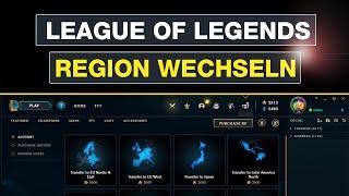 League of Legends Region ändern - Beispiel EU West nach NA Transfer - Tutorial - Testventure