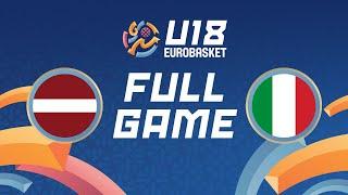 Group Phase  Latvia v Italy  Full Basketball Game  FIBA U18 EuroBasket 2024