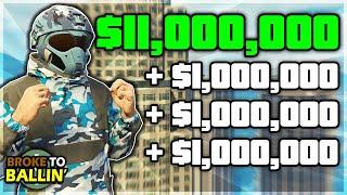 Making $11000000 in ONE DAY was painful...  Broke to Ballin #37 - GTA Online E&E