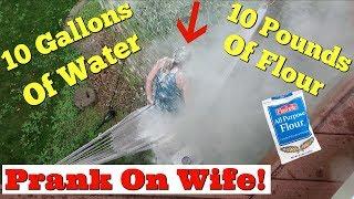 EXTREME FLOUR AND WATER PRANK - Husband Vs Wife Pranks Of 2018