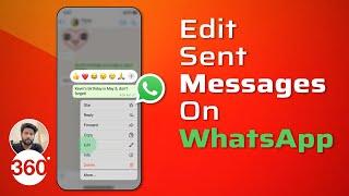 How to Edit Sent Messages on WhatsApp