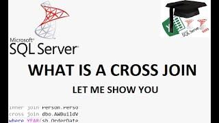 MS SQL tutorial. WHAT IS A CROSS JOIN? Ill show you.