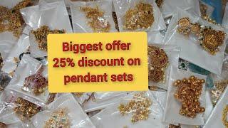 25% discount on pendant sets Biggest discounts  Dont miss  one gram gold pendant with earring