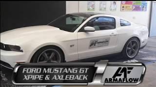 MOFLES Y ESCAPES DEPORTIVOS ARMAFLOW  FORD MUSTANG GT  XPIPE Y AXLEBACK 