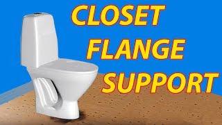 Closet Flange Support for Wobbly Toilets Cut-Out-Holes and Rotted Floors