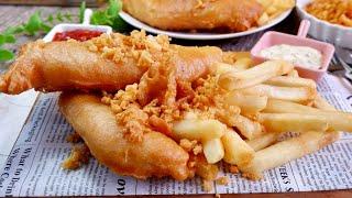 Secret to Making the Crispiest Fish & Chips Ever 炸鱼薯条 Crispy Prawn Fritter Onion Ring Batter Recipe