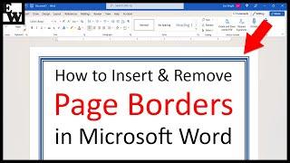 How to Insert and Remove Page Borders in Microsoft Word PC & Mac