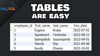 MySQL How to create a TABLE