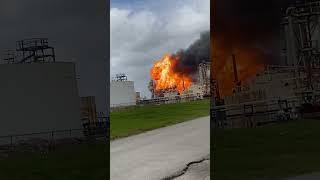 Industrial plant explosion in Pasadena Texas