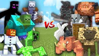 MUTANT CREATURES vs MUTANT MOBS in Minecraft Mob Battle