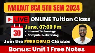 Join the FREE Demo classes - BCA 5th Semester